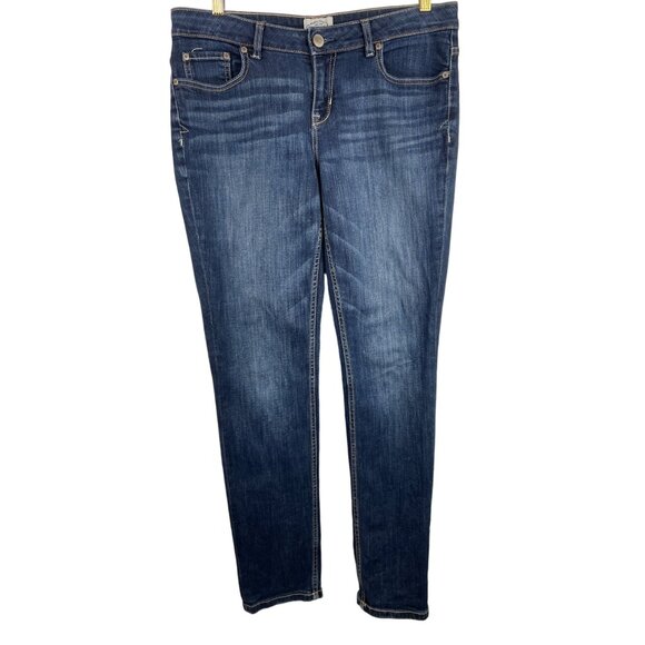 Aeropostale  Womens Size 11/12 Bayla Skinny Curvy Tapered Blue Denim Jeans - Picture 1 of 7